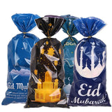 50pcs Ramadan Gift Bags Eid Mubarak Candy Cookie Snack Packaging Bag Pouch