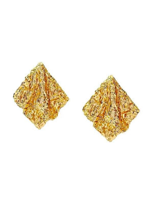 Retro Metal Drop Stud Earrings Irregular Jewelry Gift