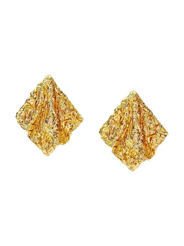Retro Metal Drop Stud Earrings Irregular Jewelry Gift