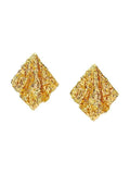 Retro Metal Drop Stud Earrings Irregular Jewelry Gift