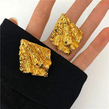 Retro Metal Drop Stud Earrings Irregular Jewelry Gift