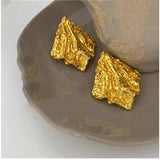 Retro Metal Drop Stud Earrings Irregular Jewelry Gift