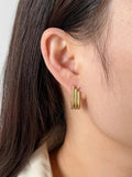 Per'sBox Geometric Triple J Shape Chunky Stud Earrings