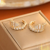 Snake Bamboo Knot Earrings Women's Banquet Jewelry