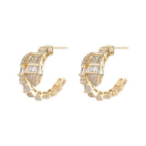 Snake Bamboo Knot Earrings Women's Banquet Jewelry