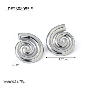 Youthway Spiral Hollow Hoop Earrings 18K Plated Jewelry Gift
