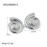 Youthway Spiral Hollow Hoop Earrings 18K Plated Jewelry Gift