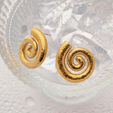 Youthway Spiral Hollow Hoop Earrings 18K Plated Jewelry Gift
