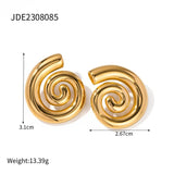 Youthway Spiral Hollow Hoop Earrings 18K Plated Jewelry Gift