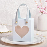 10Pcs Wedding Candy Gift Bags with Transparent Window Pink Romantic F