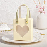 10Pcs Wedding Candy Gift Bags with Transparent Window Pink Romantic F