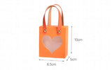 10Pcs Wedding Candy Gift Bags with Transparent Window Pink Romantic F
