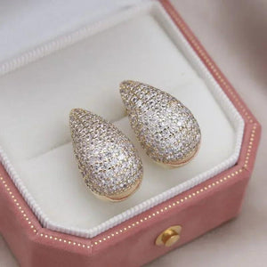 Korean Zircon Water Drop Earrings for Women