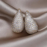 Korean Zircon Water Drop Earrings for Women