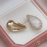 Korean Zircon Water Drop Earrings for Women
