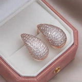Korean Zircon Water Drop Earrings for Women