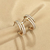 European Geometric C-Winding Earrings Gift Wedding Jewelry