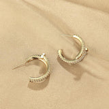 European Geometric C-Winding Earrings Gift Wedding Jewelry
