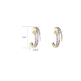 European Geometric C-Winding Earrings Gift Wedding Jewelry