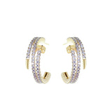 European Geometric C-Winding Earrings Gift Wedding Jewelry