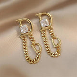 Vintage French Style Tassel Stud Earrings for Women Party Accessories
