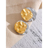 Stainless Steel Geometric Stud Earrings for Daily Wear