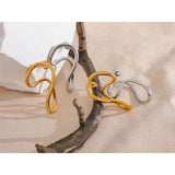 Minimalist Stainless Steel Hollow Stud Earrings for Women