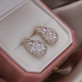 Korea zircon water drop earrings for evening party