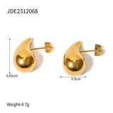 Uworld Stainless Steel Threaded Earrings 18K Plated Jewelry Gift