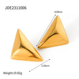 Uworld 316L Stainless Steel Heart Ripple Earrings Plated Women Jewelry