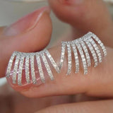 Bling Bling Crystal CZ Claw Stud Earrings for Women
