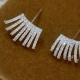 Bling Bling Crystal CZ Claw Stud Earrings for Women
