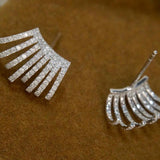 Bling Bling Crystal CZ Claw Stud Earrings for Women