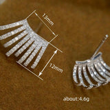 Bling Bling Crystal CZ Claw Stud Earrings for Women