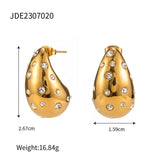 Youthway Rhinestone Water Drop Stud Earrings for Women