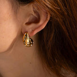 Youthway Rhinestone Water Drop Stud Earrings for Women