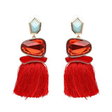 Fringed Statement Drop Earrings Wedding Tassel Multicolored Hot STUD Earrings