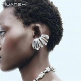 Circular Stud Earrings for Women Alloy Vintage Jewelry