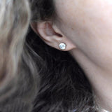 3 Size Stud Earrings Classic Bling Zircon Ear Stud Jewelry