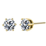 3 Size Stud Earrings Classic Bling Zircon Ear Stud Jewelry