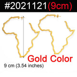 African Map Big Earrings Exaggerate African Jewelry