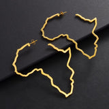 African Map Big Earrings Exaggerate African Jewelry