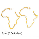 African Map Big Earrings Exaggerate African Jewelry