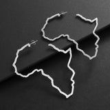 African Map Big Earrings Exaggerate African Jewelry