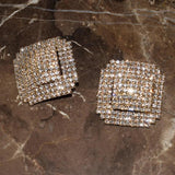 Crystal Square Stud Earrings