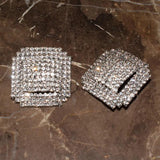 Crystal Square Stud Earrings