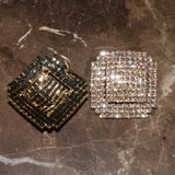Crystal Square Stud Earrings