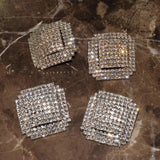 Crystal Square Stud Earrings