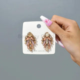 Multicolor Stud Earrings Rhinestone Geometric Charm Jewelry