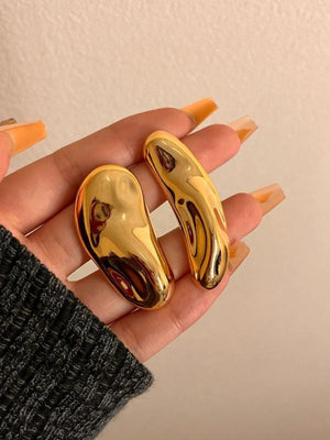 Vintage Geometric Metal Stud Earrings for Women Fashion Party Jewelry